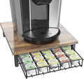 Deco Brothers K-Cup Holder Drawer for 30 Coffee Pods Storage, Rustic Brown