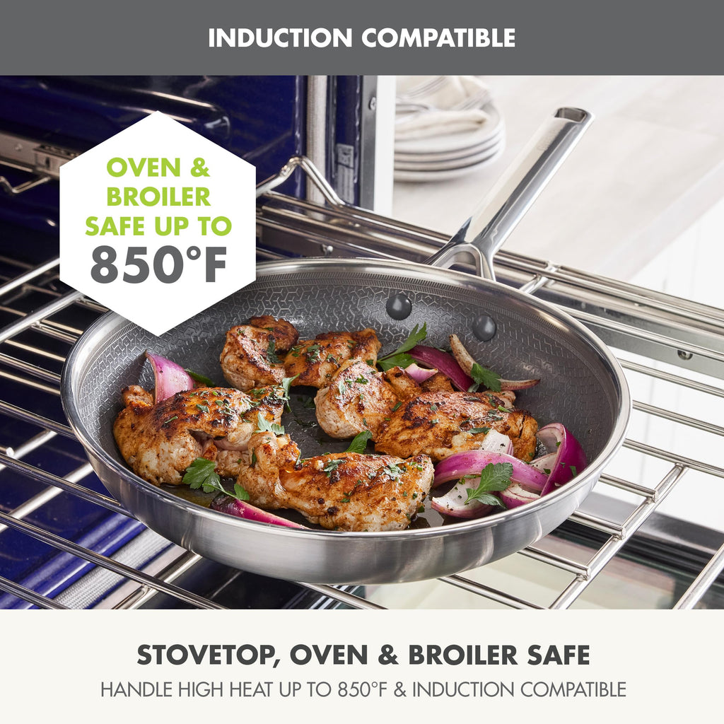 GreenPan Hybrid 2 Piece (9.5" & 11") Stainless Steel & Ceramic Skillet Set