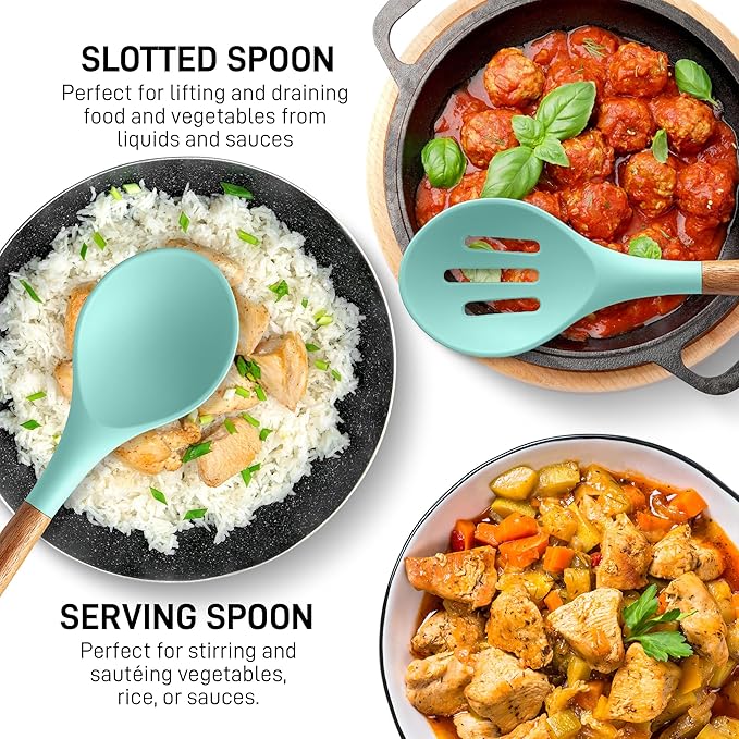 Zulay Kitchen 5 Piece Silicone Utensil Set