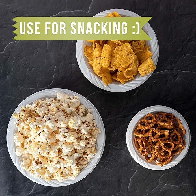 100 Count Disposable 18 ounce White Plastic Soup Bowls