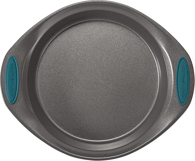 Rachael Ray Yum-o! Nonstick Bakeware Oven Lovin' Baking Pans Set, 10-Piece, Gray and Marine Blue