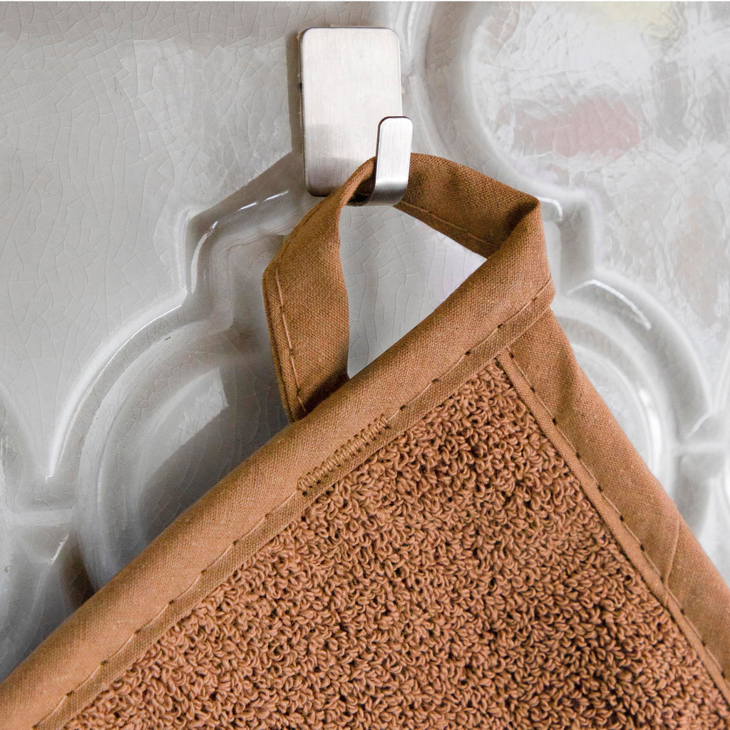 RITZ Terry Potholder & Hot Pad: Unparalleled Heat Resistant, Durable 100% Cotton – Ergonomically Designed for Optimal Grip – Easy-Care Machine Washable – 4-Pack, Copper