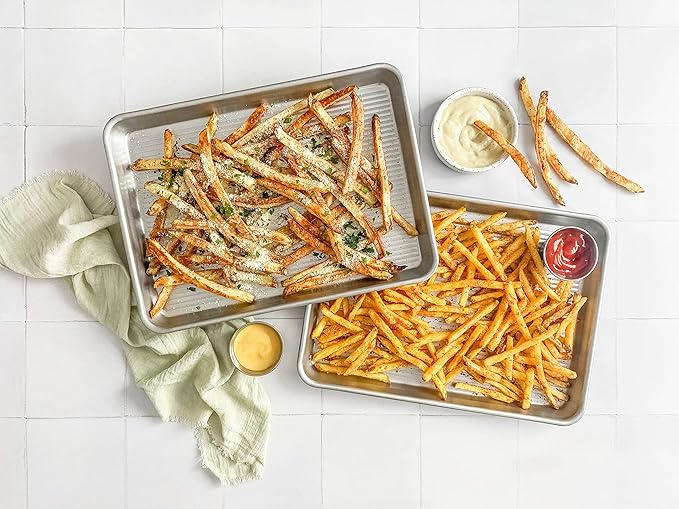 USA Pan Bakeware Nonstick Quarter Sheet Pan, Baking Sheet Aluminized Steel, Pan Measures: 13 x 9.5 x 1 inches