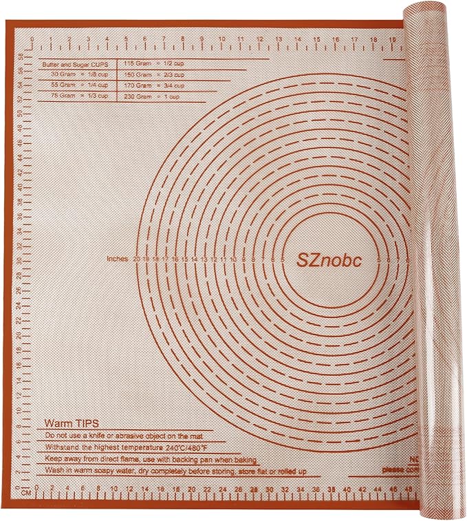 Silicone Pastry Mat 34X26 inch Baking mat Perfect for Dough, Pastry, Pie Crust, Fondant, Cookies, Bread, Pasta/Pizza,Pastry Board, Kitchen Counter Mat