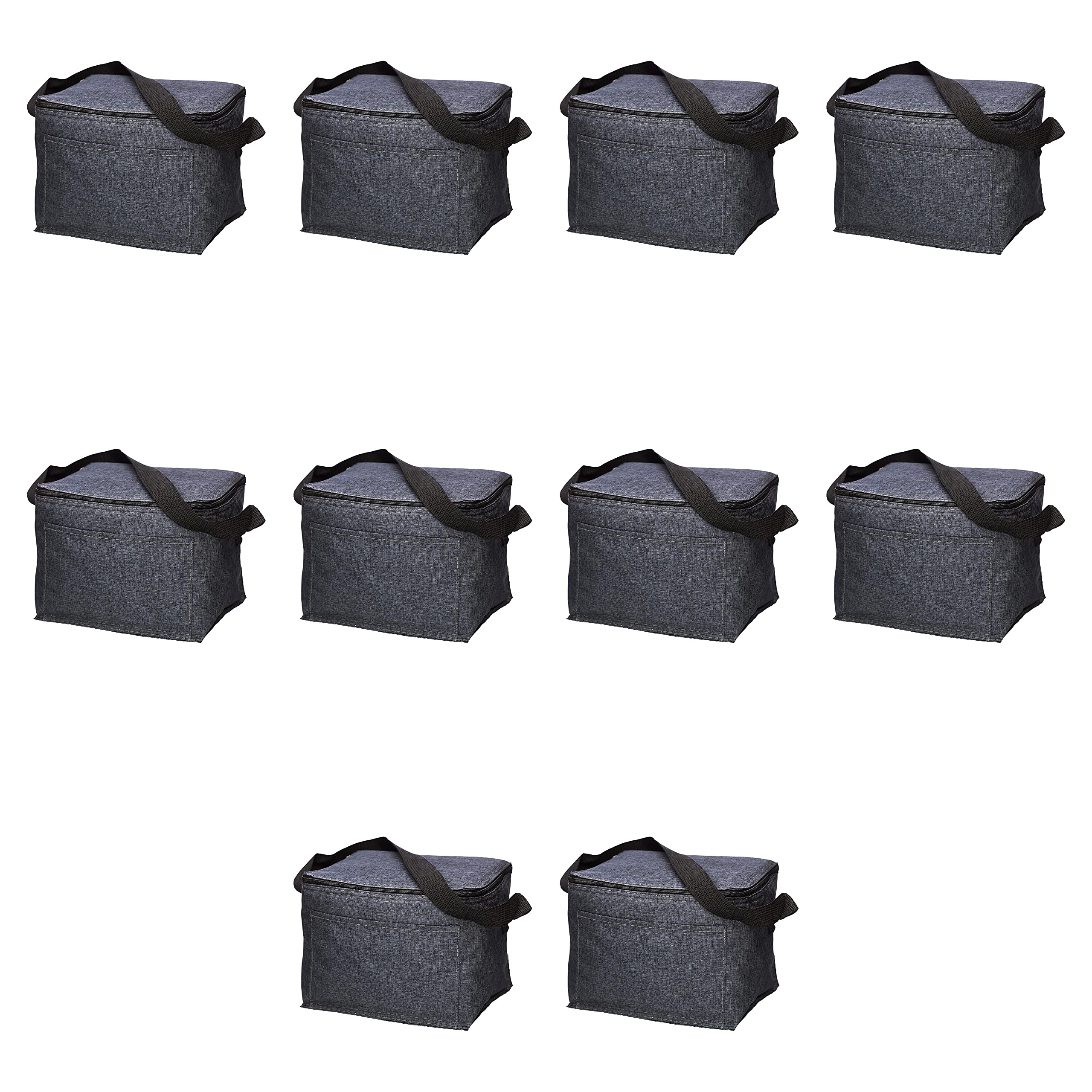 Custom Insulated Cooler Lunch Bag Set of 10/50/100, Personalized Bulk Pack - Perfect for Work, Travel, Outdoor Events - Blue