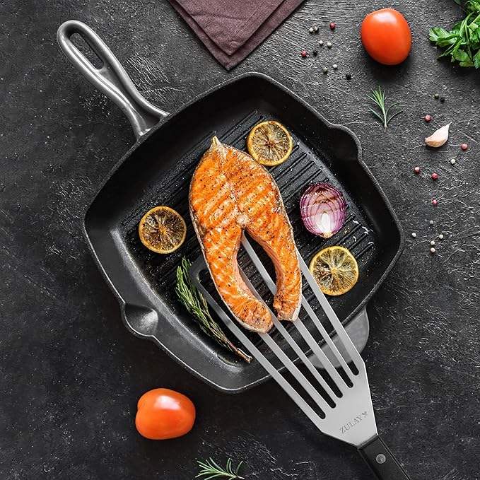 Zulay Kitchen Stainless Steel Fish Turner Spatula