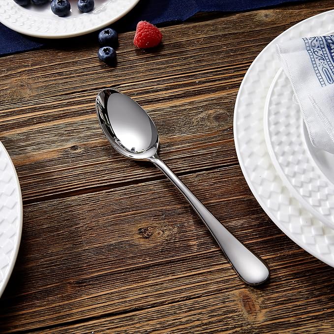 KEAWELL Premium Verona 8-Piece 7.6-Inch Dinner Spoon Set (8, Dinner Spoons)