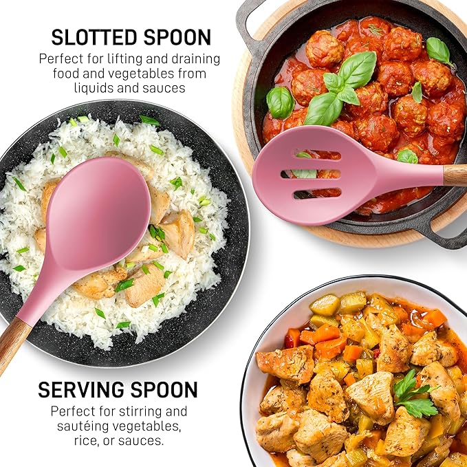 Zulay Kitchen 5 Piece Silicone Utensil Set