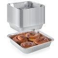 Pack of 30 Extra-Thick Disposable Aluminum Baking Pans | Standard Size 9” x 9” Recyclable Square Cooking Tins | Portable Food Containers | Superior Heat Conductivity | 2” High Walls to Prevent Spills