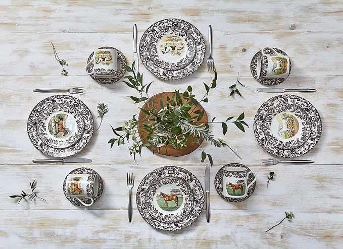 Spode – Woodland – Dinner Plate - Thoroughbred Horse - Brown/White