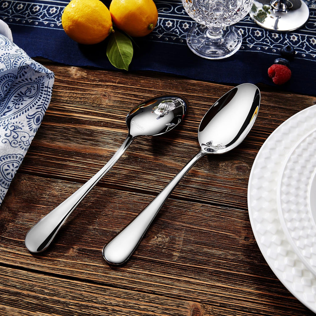 KEAWELL Premium Verona 4-Piece 9-Inch Serving Spoon Set (4, Serving Spoons)