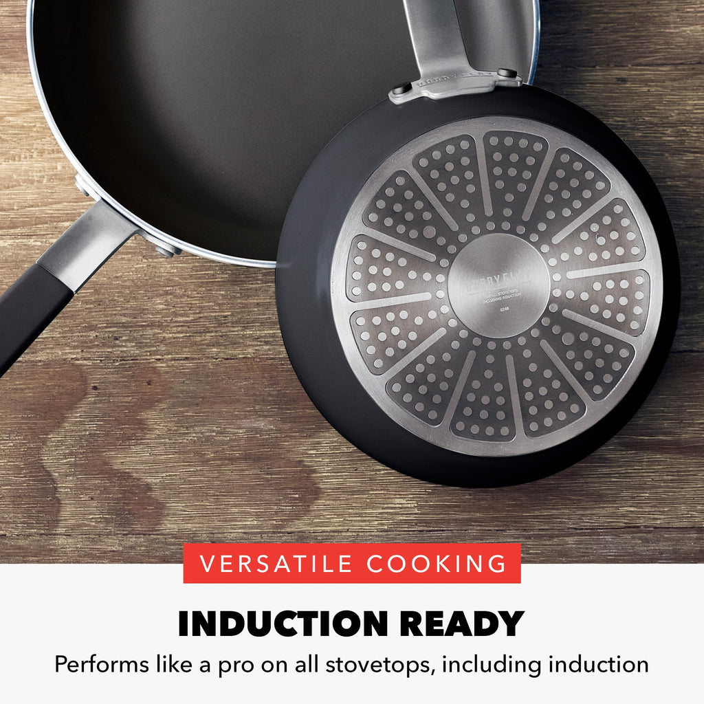 GreenPan x Bobby Flay 8" Diamond Ceramic Nonstick Frying Pan, Black