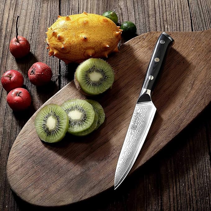 PAUDIN Utility Knife 5'', 67-Layer Forged Damascus Kitchen Knives