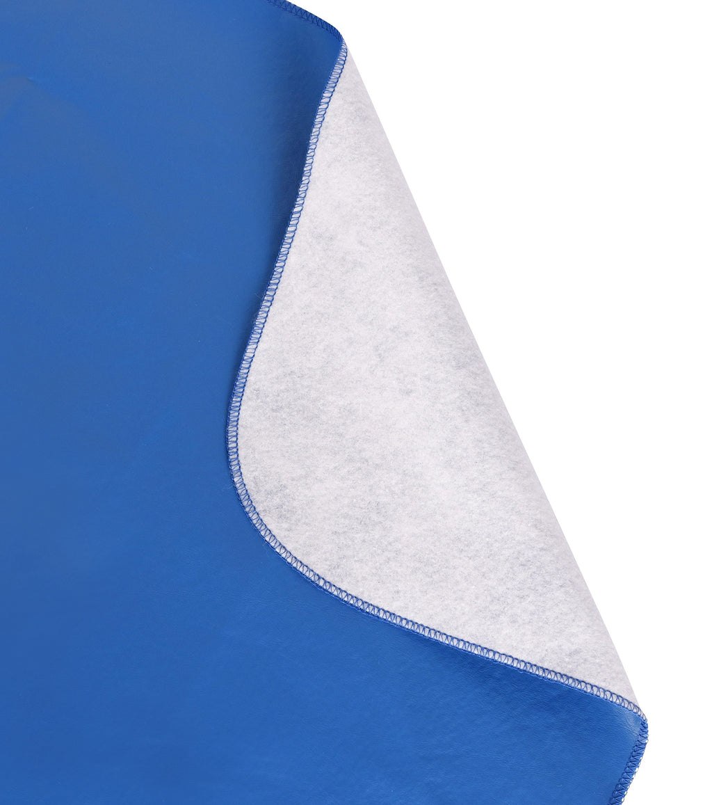 Yourtablecloth Heavy Duty Vinyl Round Fitted Tablecloth (Table Cover) with Flannel Backing Vibrant Colors Elasticized Tablecloth Great for Indoor and Outdoor Dining and Playing Cards 36” Royal Blue