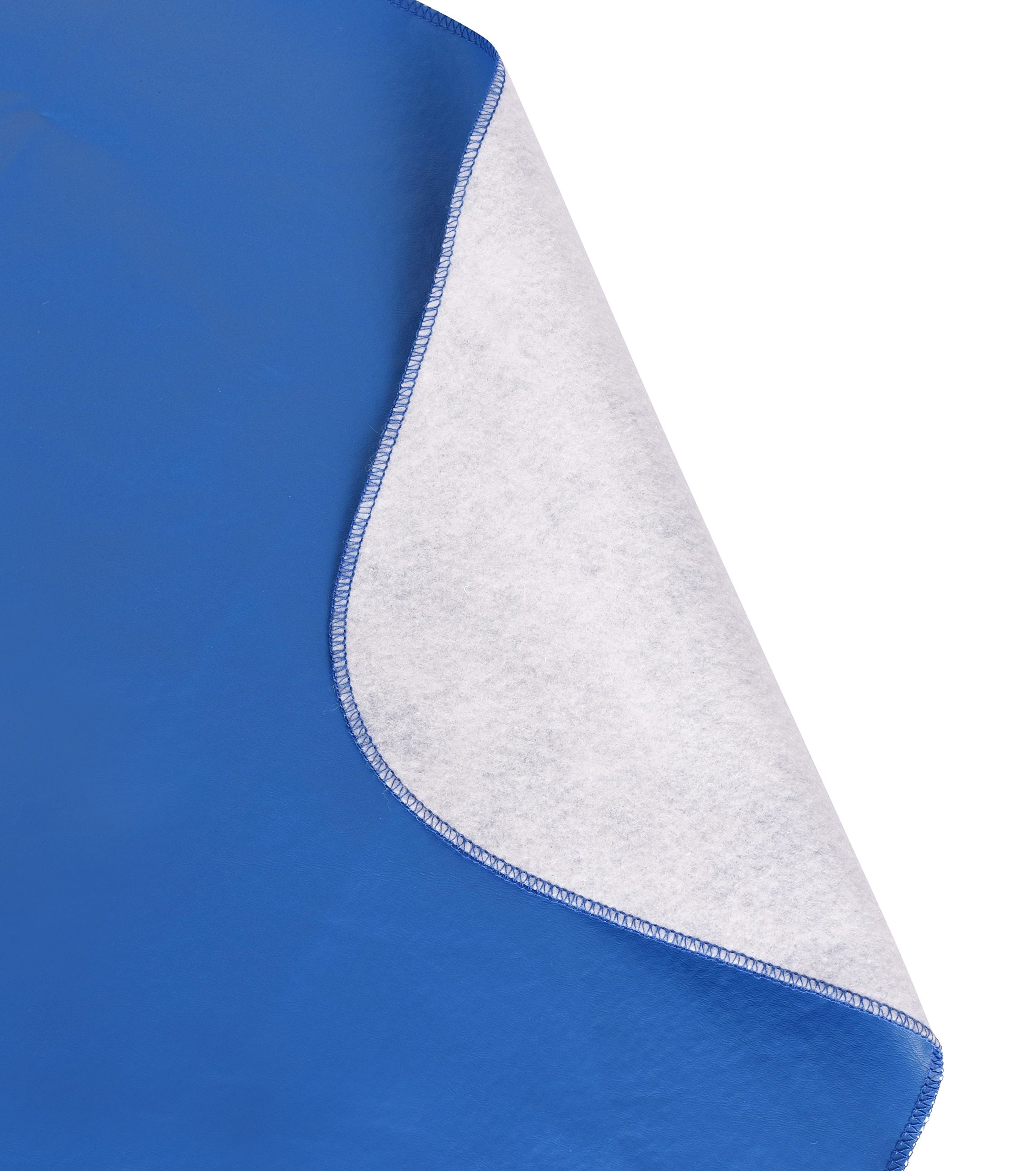 Yourtablecloth Heavy Duty Vinyl Round Fitted Tablecloth (Table Cover) with Flannel Backing Vibrant Colors Elasticized Tablecloth Great for Indoor and Outdoor Dining and Playing Cards 36” Royal Blue