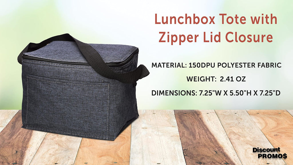 Custom Insulated Cooler Lunch Bag Set of 10/50/100, Personalized Bulk Pack - Perfect for Work, Travel, Outdoor Events - Blue