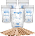 TCP Global 20 oz. (600ml) Graduated Plastic Mixing Cups - Box of 25 - Disposable Plastic Measuring Cups for Liquids, Paints, Resin, Epoxy, Art, Kitchen - Ratios 2-1, 3-1, 4-1 ML