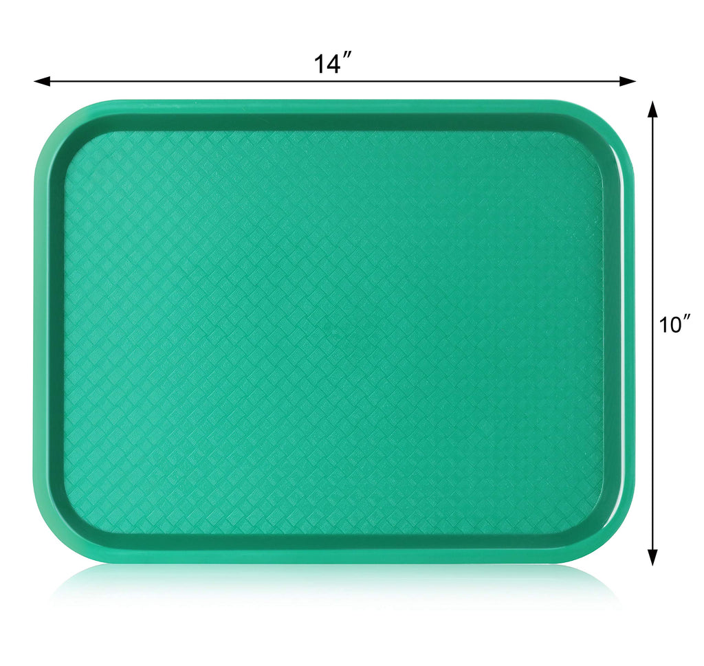 New Star Foodservice Fast Food Tray, Green, 10 x 14 Inch, Set of 12