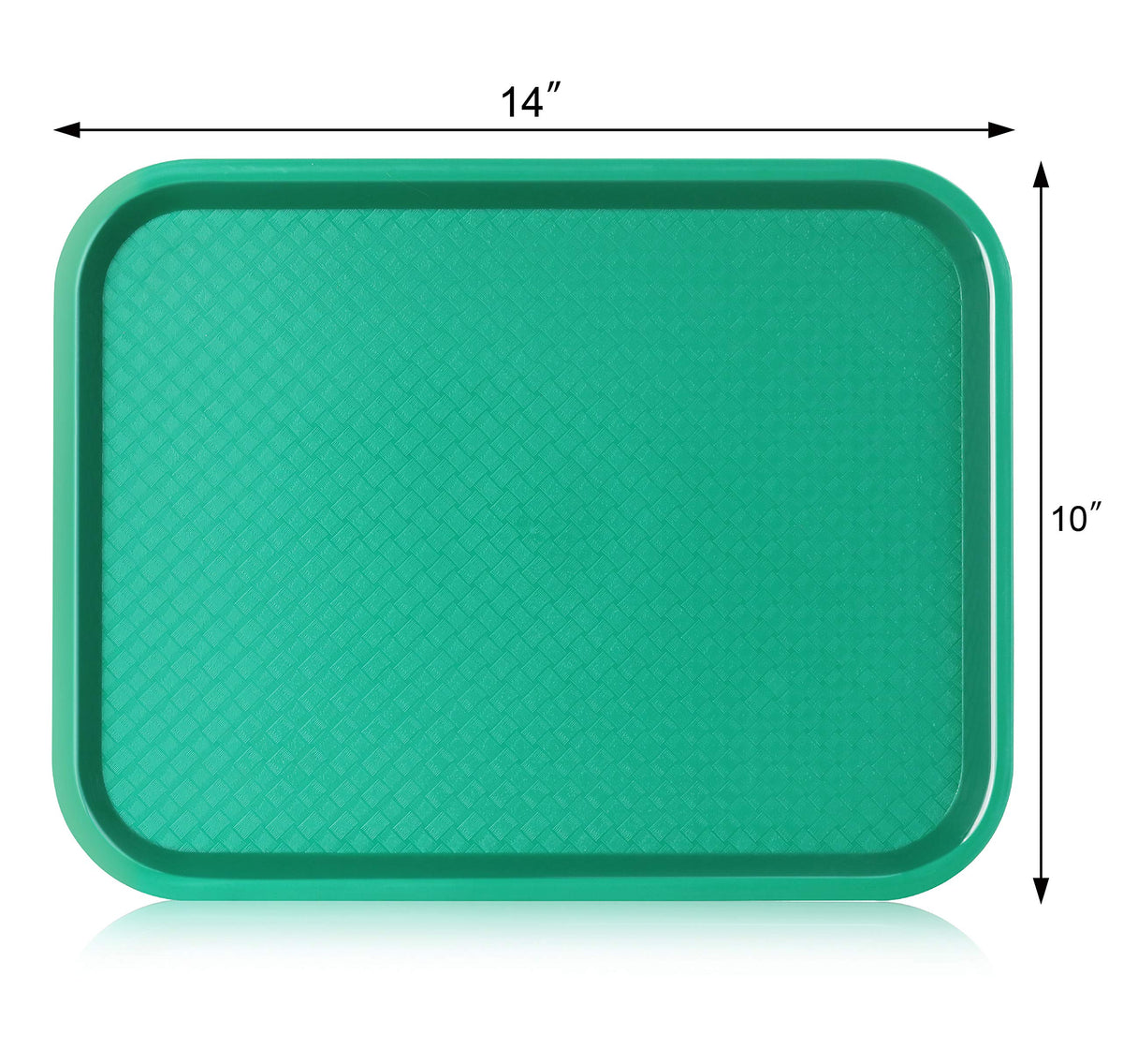 New Star Foodservice Fast Food Tray, Green, 10 x 14 Inch, Set of 12