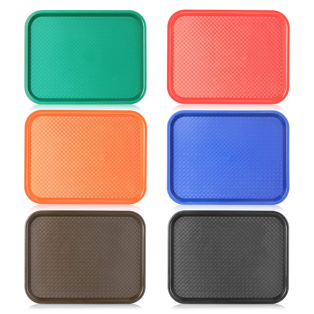 New Star Foodservice Fast Food Tray, Green, 10 x 14 Inch, Set of 12