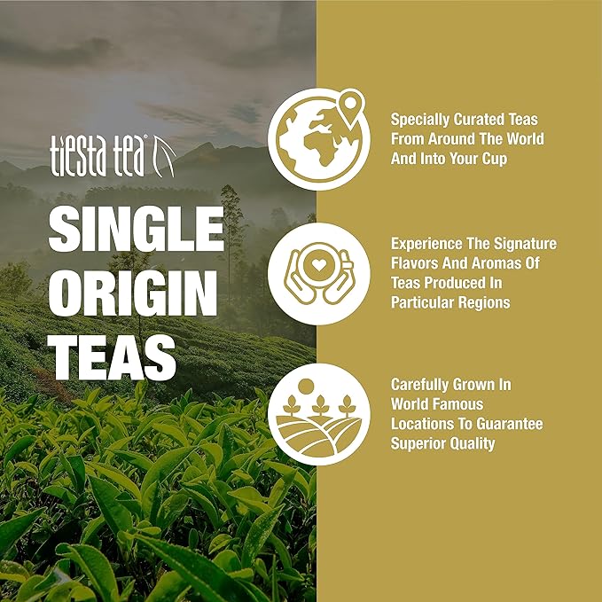 Tiesta Tea - Single Origin Tea Sampler Dry Flight Set, Loose Leaf
