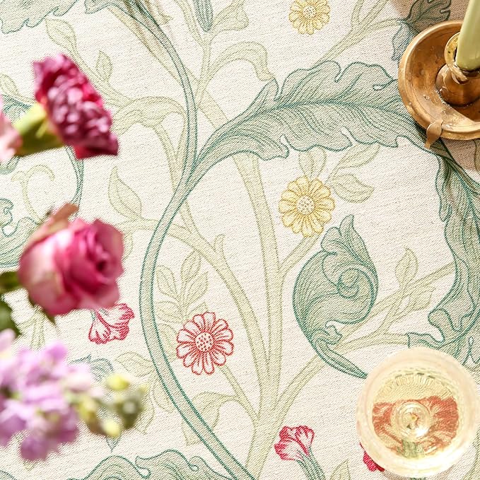 patdrea Vintage French Linen Tablecloth,Rectangular,118"x67"-Cecilia A