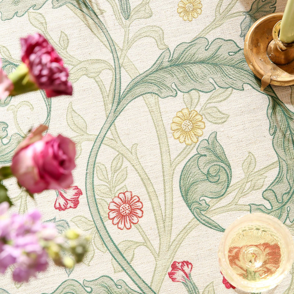 patdrea Vintage French Linen Tablecloth,Rectangular,110"x63"-Cecilia A