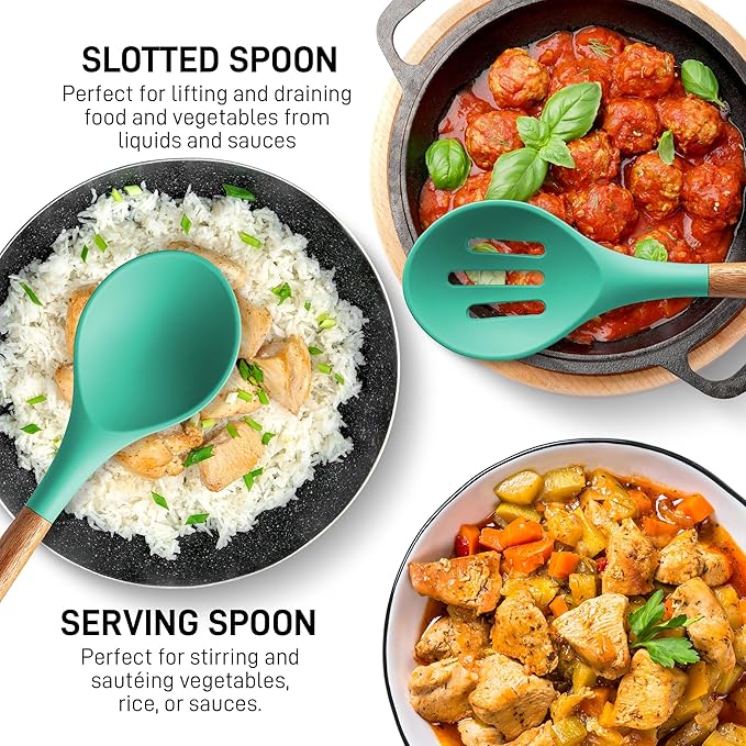 Zulay Kitchen 5 Piece Silicone Utensil Set