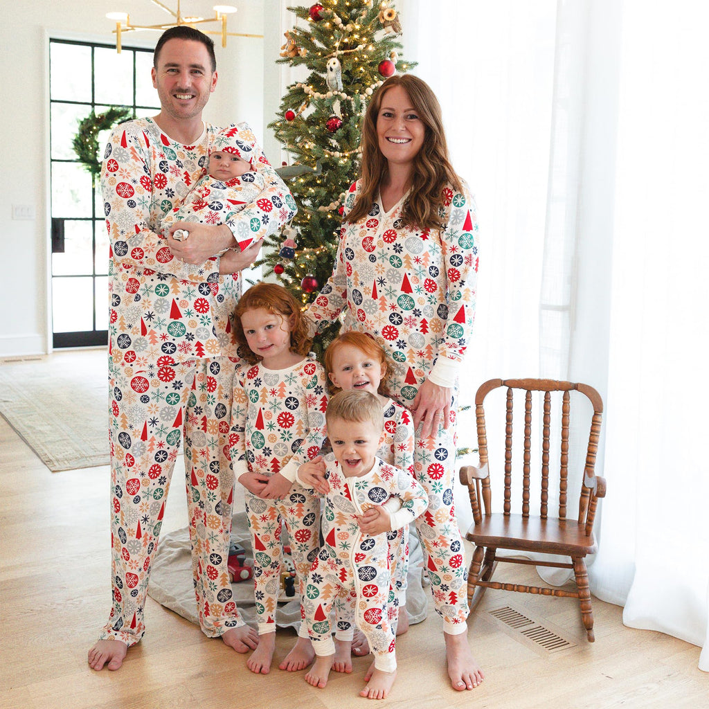 Little Sleepies Baby Christmas Pajamas, Modern & Merry, 12-18M
