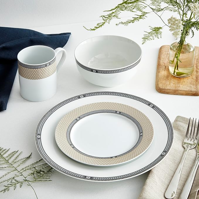 Portmeirion – Portmeirion Home – Vintage Chic Dinnerware Set, Set of 16