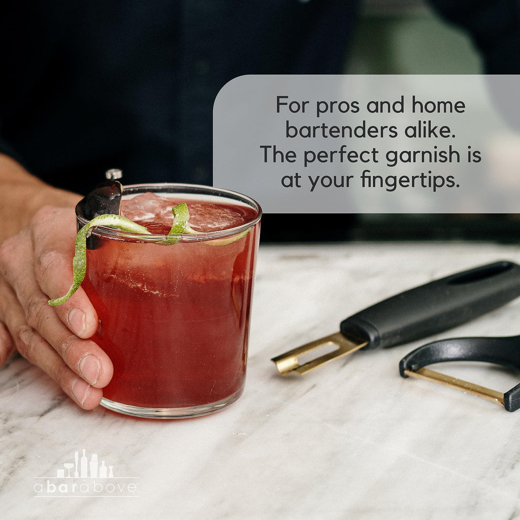 A Bar Above Channel Knife, Black Ergonomic Handle Stainless Steel Blade
