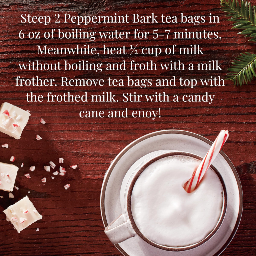 The Republic of Tea Peppermint Bark Herbal Tea, Caffeine Free, 36 Count