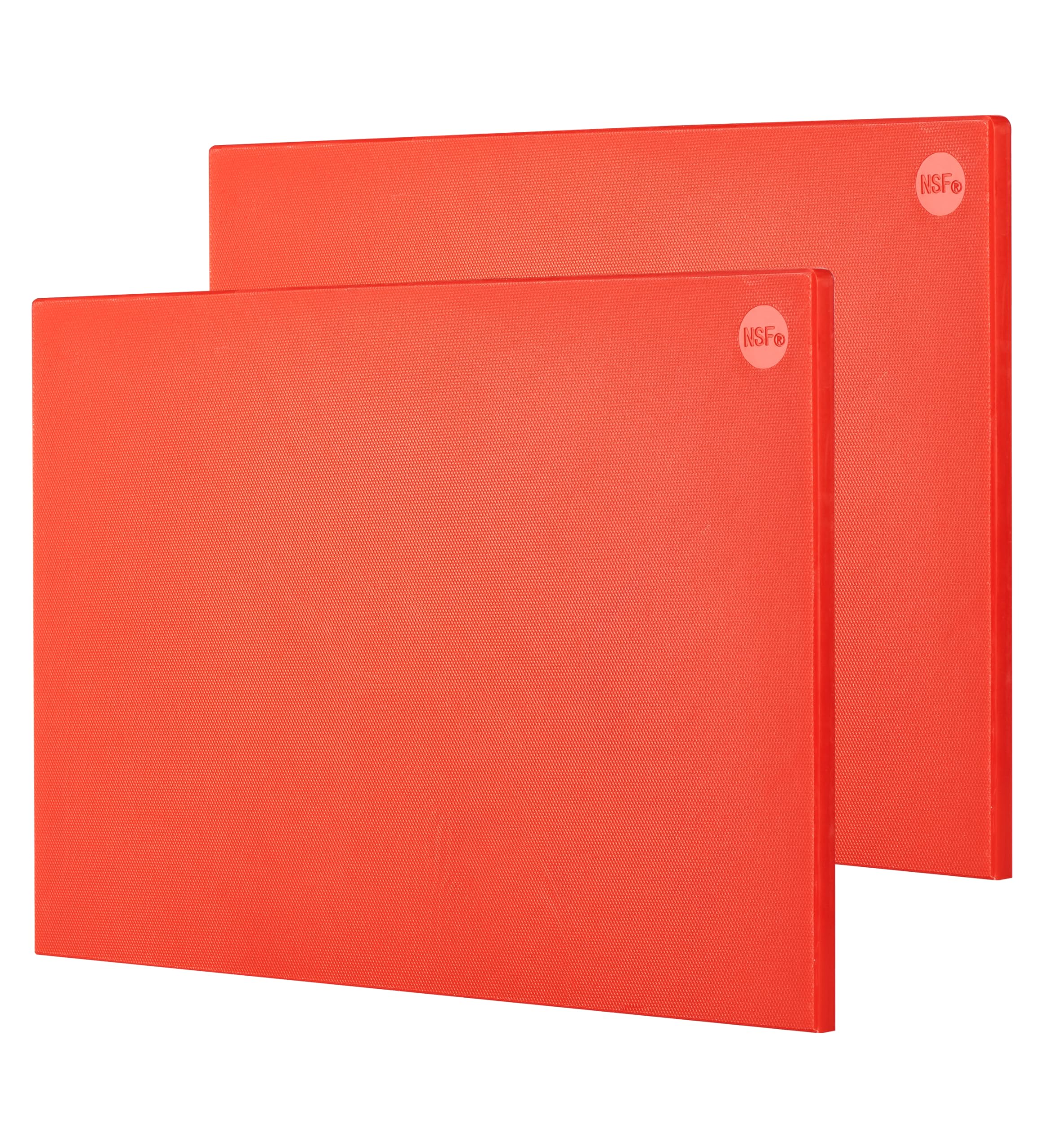 CURTA 2-Pack Red Cutting Boards for Kitchen, 24" x 18" x 0.5" Color Coded Plastic Chopping Board with Anti Slip Surface Dishwasher Safe