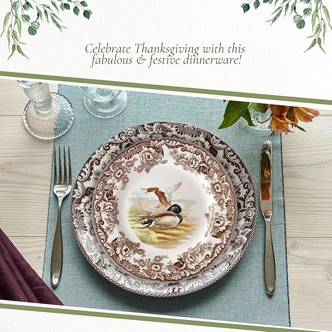 Spode Woodland 9" Soup Plate, Mallard