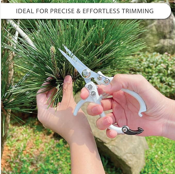 Loopseed Precision Plant Pruning Shears - Straight Blade, White