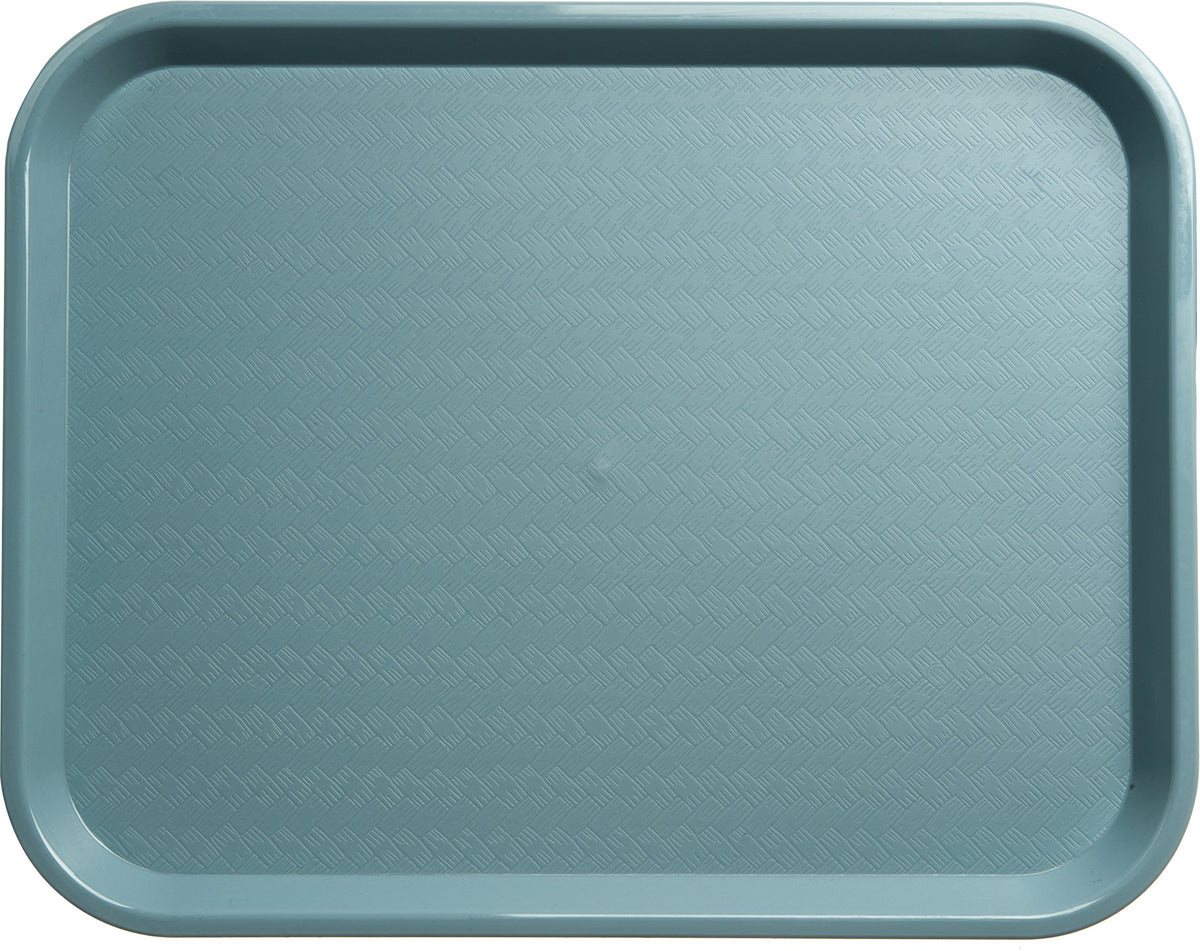 Carlisle FoodService Products Café Cafeteria Tray, Fast Food Tray for Restaurant or Commercial Use, 14" x 18", 12 Count, Slate Blue