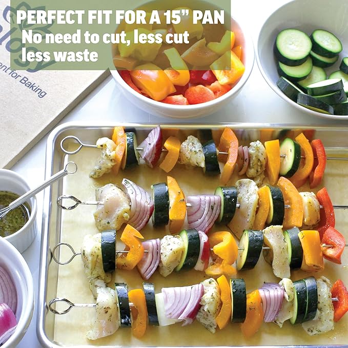 Zenlogy 10x15 Parchment Paper, 100 Sheets, Pre-Cut, Fits Jelly Roll Pans