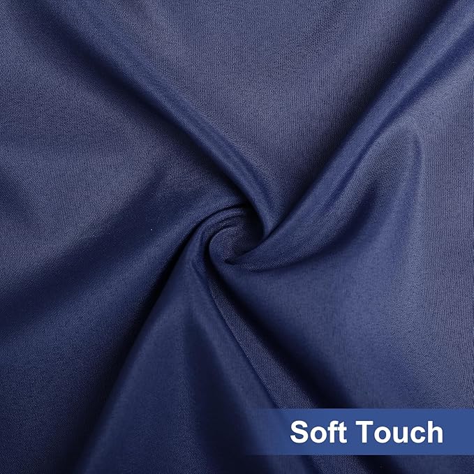 homing Rectangle Table Cloth Cover, Water-Resistant Polyester Elastic Fitted Tablecloth, Fits for 6 Foot Folding Tables, Washable Table Protector for Picnic, Camping, Outdoor (Navy Blue, 30" x 72")