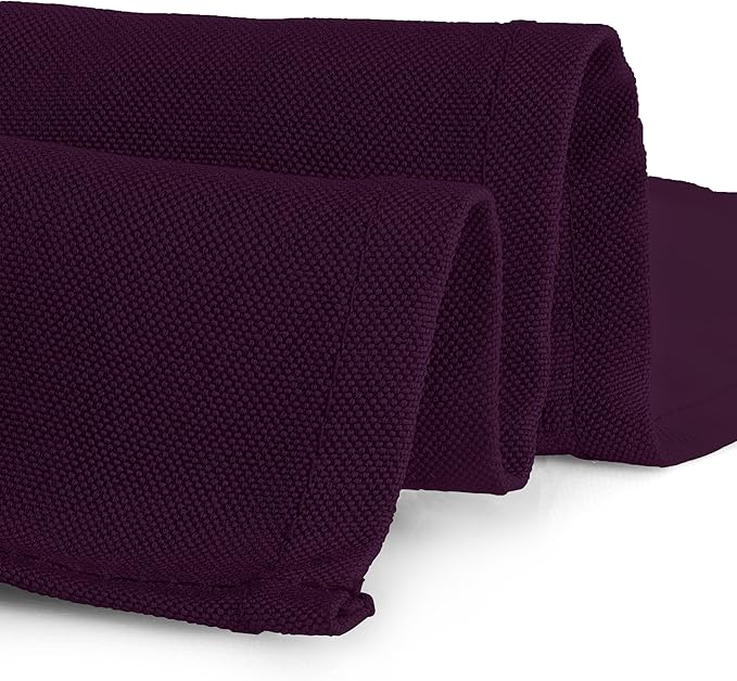 Gee Di Moda Rectangle Tablecloth - 60 x 84 Inch Eggplant Table Cloth for 5 Foot Rectangle Tables - Heavy Duty Washable Fabric - for Holiday Party, Dinner, Weddings, Baby Shower & Events