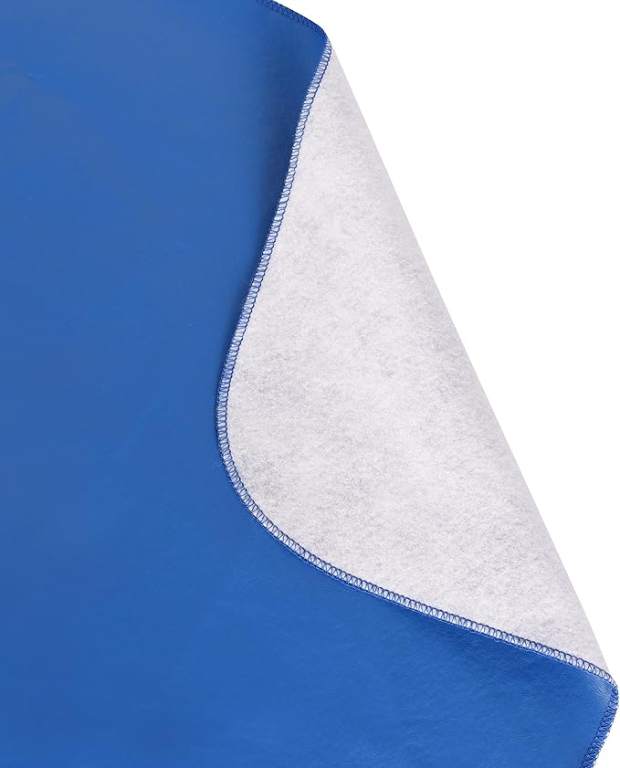 Yourtablecloth Heavy Duty Vinyl Round Fitted Tablecloth (Table Cover) with Flannel Backing Vibrant Colors Elasticized Tablecloth Great for Indoor and Outdoor Dining and Playing Cards 48” Grey