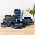 TheTerra Ceramic Dinnerware Set for 8, 24-Piece Plates and Bowls Set