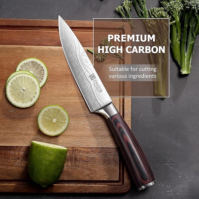 PAUDIN Chef Knife, 6 Inch Sharp Kitchen Knife, Small Kitchen Knives