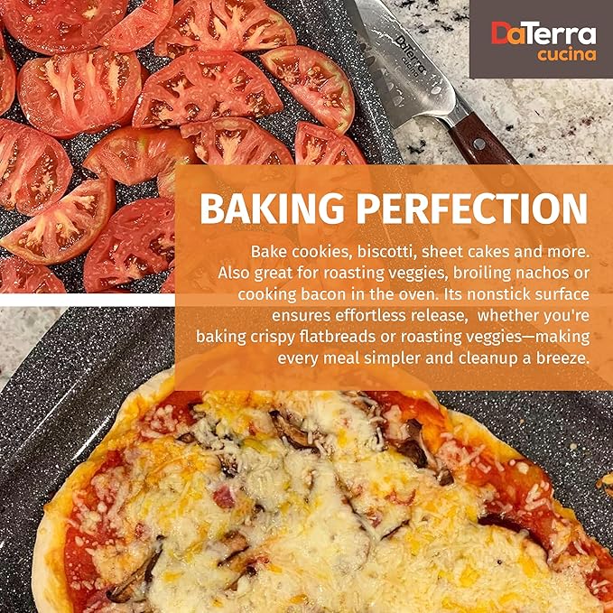 DaTerra Cucina - Nonstick Ceramic Coated Baking Sheet Twin Pack, 16"x11"x1"