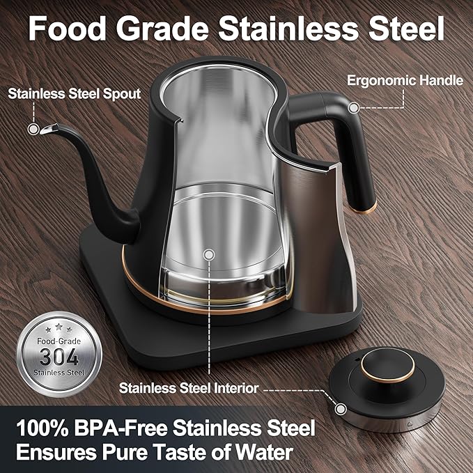 Stariver Gooseneck Electric Kettle, 0.8L Electric Tea Kettle