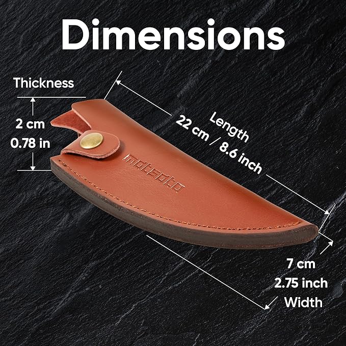 Matsato Kitchen Knife Leather Sheath for Japanese Steel Chef's Knife
