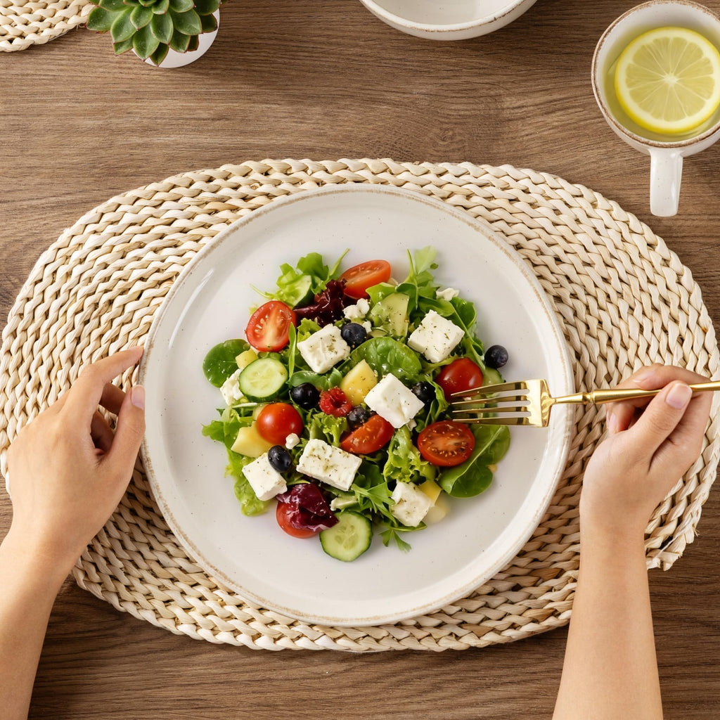 AmorArc Dinnerware Sets for 6, 24 Pieces Ceramic Plates and Bowls Set