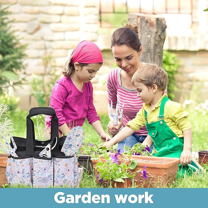 WORKPRO 5PCS Garden Tool Set, Aluminum Heavy Duty Gardening Tool Set