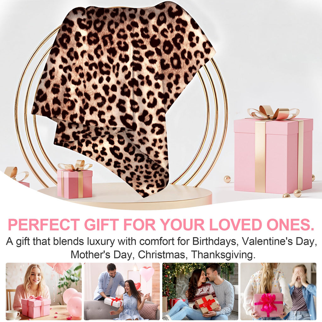 LYSHIN Silk Body Pillow Case with Zipper, Body Pillow Pillowcase, Leopard