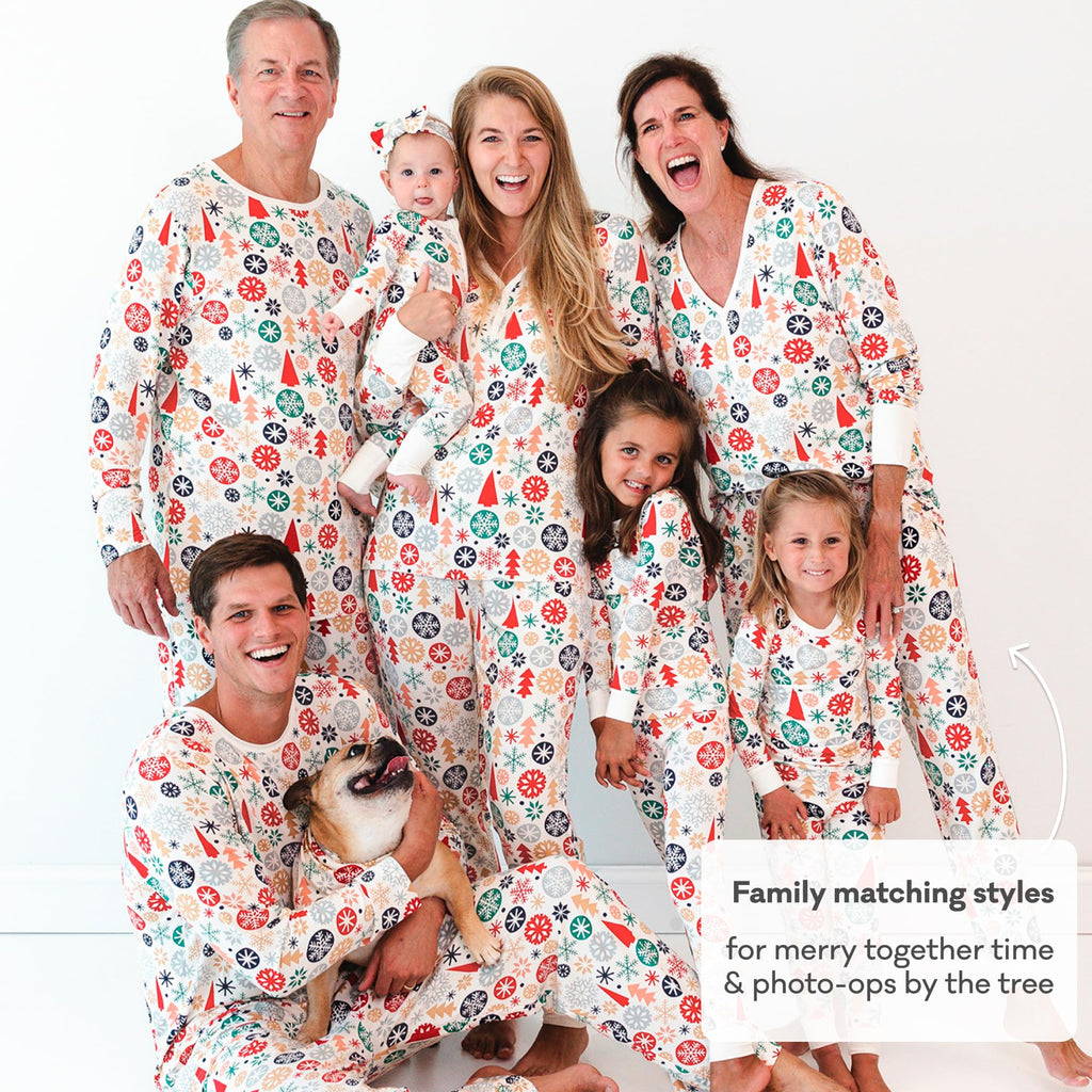 Little Sleepies Baby Christmas Pajamas, Modern & Merry, 12-18M