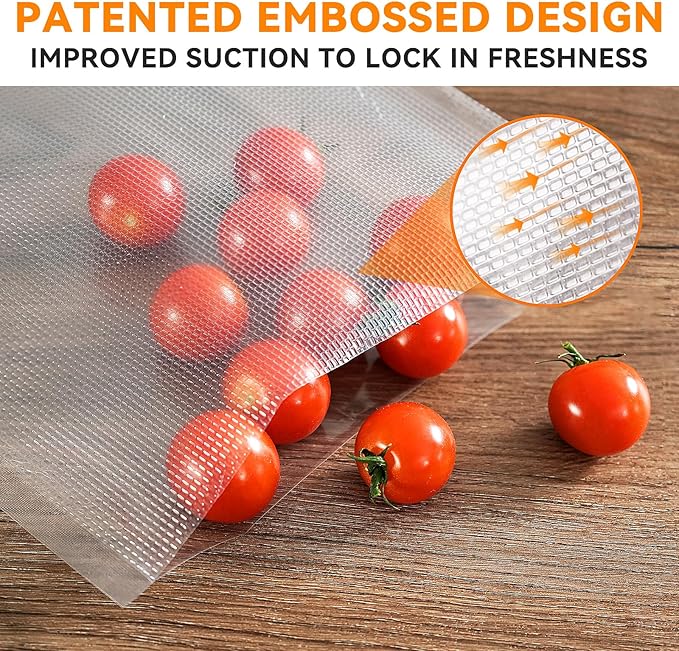 Vacuum Sealer Bags for Food, Quart 8″x 12″,Pint 6″×10″100 Pcs,BPA Free